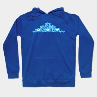 Blue cube design pattern Hoodie